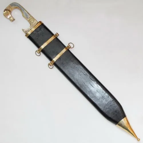 Древнегреческий меч копис с кожаными ножнами