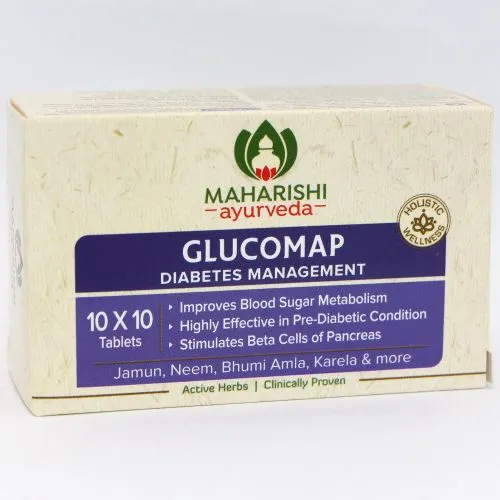 Глюкомап Махариши Аюрведа (Glucomap Maharishi Ayurveda) 100 табл. / 500 мг
