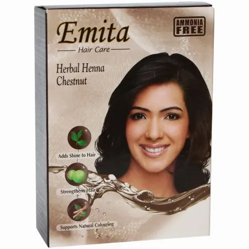 Эмита каштановая краска-хна (Chestnut Henna Emita) 60 г (6 пакетиков)