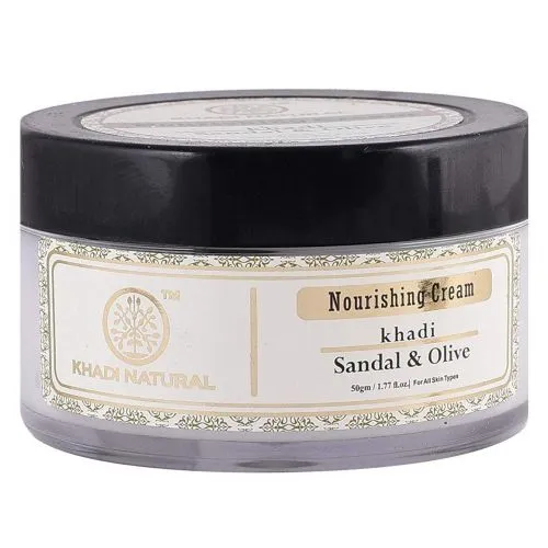 Питательный крем для лица «Сандал и Оливка» Кхади (Sandal & Olive Nourishing Cream Khadi) 50 г
