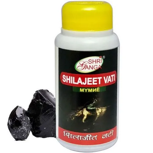 Мумие Шри Ганга (Shilajeet Vati Shri Ganga) 50 г (примерно 150 таблеток / 333 мг)