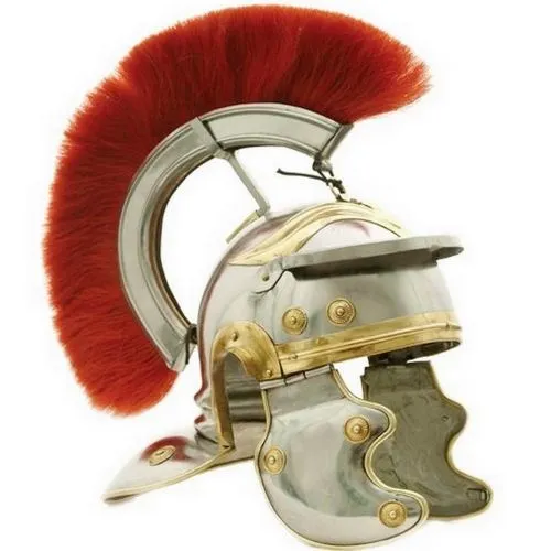 Шлем римского легионера с красным плюмажем