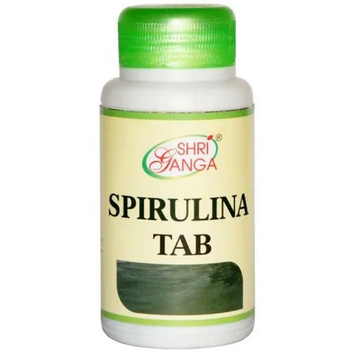 Спирулина Шри Ганга (Spirulina Tab Shri Ganga) 60 табл. / 500 мг (экстракт) могут быть разломаны