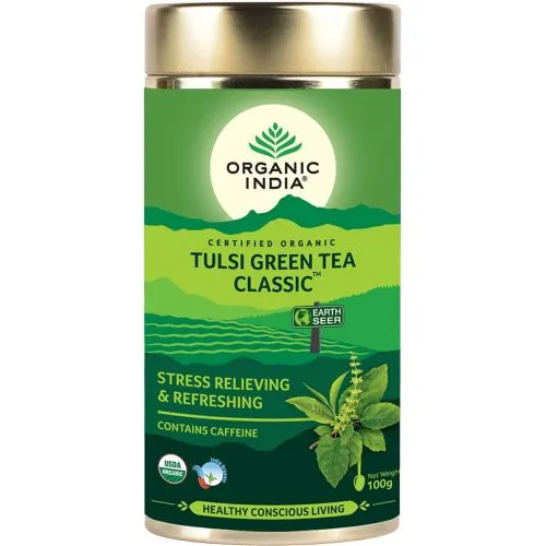 Зеленый чай с Тулси Органик Индия (Tulsi Green Tea Classic Organic India) 100 г