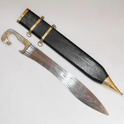 Древнегреческий меч копис с кожаными ножнами 0