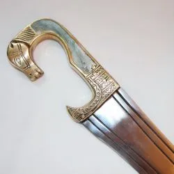 Древнегреческий меч копис с кожаными ножнами 2