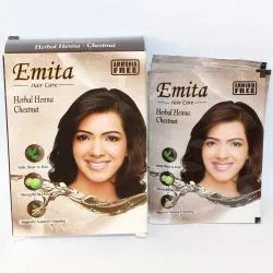 Эмита каштановая краска-хна (Chestnut Henna Emita) 60 г (6 пакетиков) 0