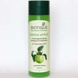 Очищающий шампунь-кондиционер для жирных волос Био Зеленое Яблоко Биотик (Bio Green Apple Shampoo & Conditioner Biotique) 120 мл 4