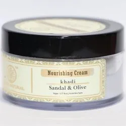 Питательный крем для лица «Сандал и Оливка» Кхади (Sandal & Olive Nourishing Cream Khadi) 50 г 0