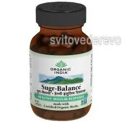 Шугар Беленс «Сахарный баланс» Органик Индия (Sugar Balance Organic India) 60 капс. / 250 мг 0