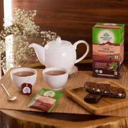 Черный чай масала с Туласи Органик Индия (Tulsi Masala Chai Organic India) 25 пакетиков по 2.1 г 5