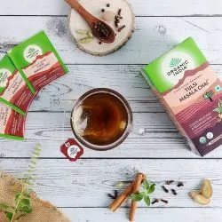 Черный чай масала с Туласи Органик Индия (Tulsi Masala Chai Organic India) 25 пакетиков по 2.1 г 6