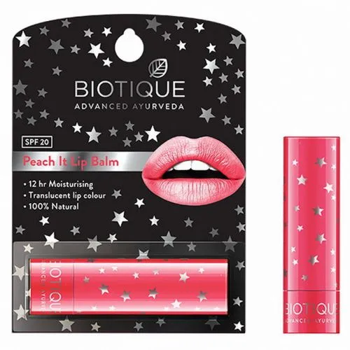 Увлажняющий бальзам для губ Био Персик Биотик SPF 20 (Bio Peach Lip Balm Biotique) 4 г