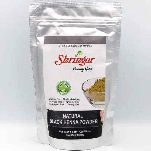 Шрингар черная растительная краска для волос (Black Henna Powder Shringar) 100 г