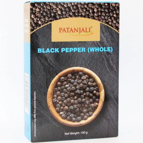 Перец черный горошек Патанджали (Black Pepper Whole Patanjali) 100 г