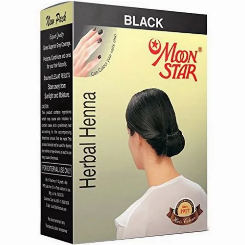 Мун Стар черная краска-хна (BLack Henna Moon Star) 60 г (6 пакетиков)