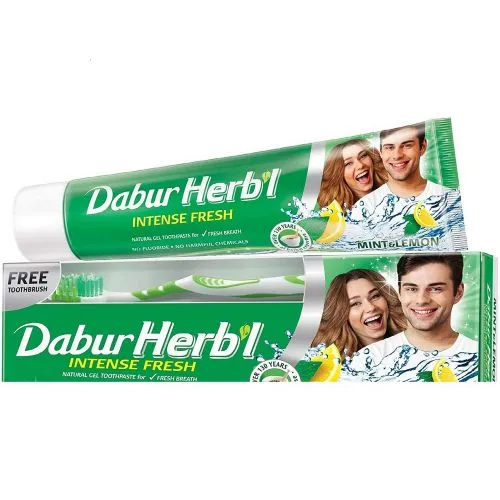 Зубной гель для свежего дыхания Мята и Лимон Дабур (Dabur Herbal Mint & Lemon Gel Toothpaste) 80 г