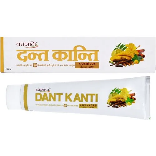 Дент Канти продвинутая крем-паста для зубов Патанджали (Dental Cream Advanced Dant Kanti Patanjali) 100 г