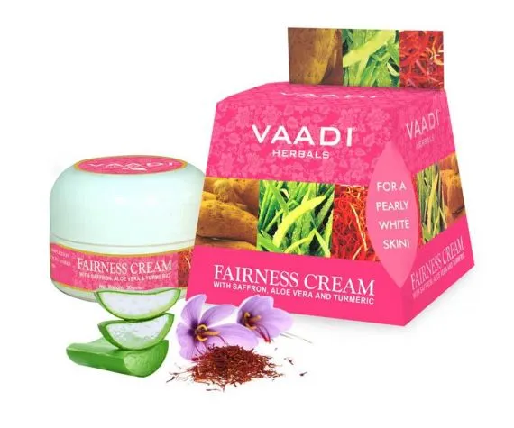 Отбеливающий крем с шафраном, алоэ вера и куркумой Ваади (Fairness Cream Saffron, Aloe Vera & Turmeric Extracts Vaadi) 30 г