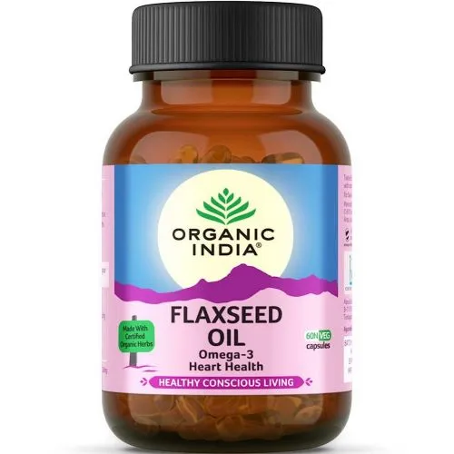 Льняное масло Органик Индия (Flaxseed Oil Organic India) 60 капс. / 500 мг