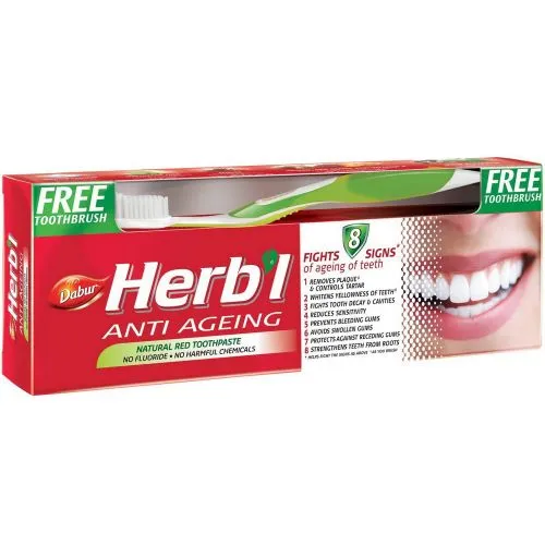 Зубная паста против старения зубов Дабур (Herbal Anti Ageing Toothpaste Dabur) 150 г + щетка