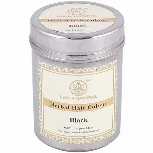 Краска для волос на основе хны черная Кхади (Herbal Hair Colour Black Khadi) 150 г