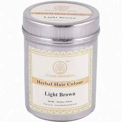 Краска для волос на основе хны светло-коричневая Кхади (Herbal Hair Colour Light Brown Khadi) 150 г