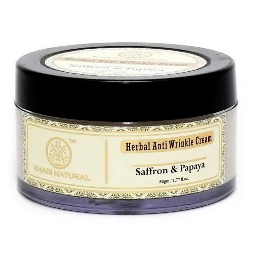 Крем от морщин «Шафран и Папайя» с маслом Ши Кхади (Saffron & Papaya Anti-Wrinkle Cream With Shea Butter Khadi) 50 г