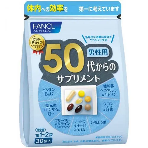 Витамины и минералы для мужчин 50-60 лет Фанкл (Fancl) 30 пакетиков
