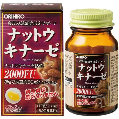 Наттокиназа 2000 Орихиро (Nattokinase 2000FU Orihiro) 60 капс. / 350 мг (содержимое 210 мг)