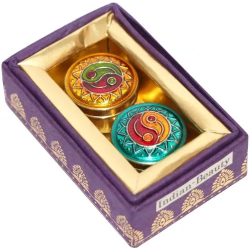Сухие духи в латунной коробочке Сонг оф Индия (Natural Solid Fragrance Song of India) 8 г (в наборе 2 шт одного аромата)