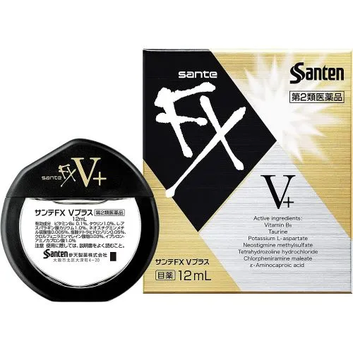 Санте FX V+ глазные капли с витамином В6 и таурином (Sante FX V+ Eye Drops Santen) 12 мл