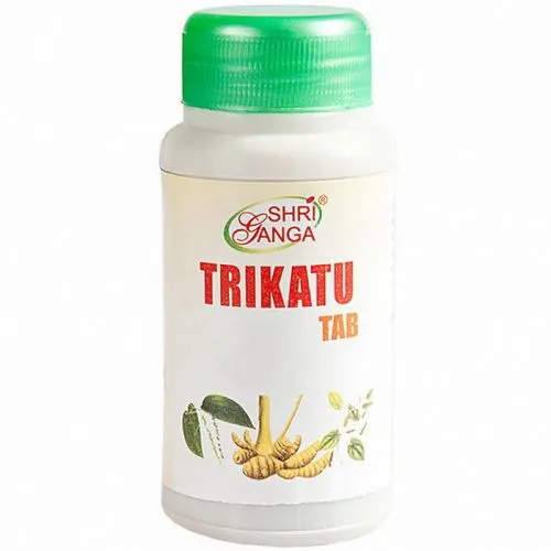 Трикату Шри Ганга (Trikatu Tab Shri Ganga) 120 табл. / 750 мг могут быть разломаны
