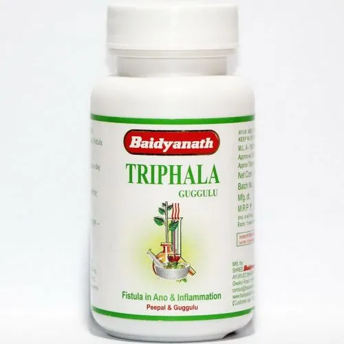Трифала Гуггул Байдьянатх (Triphala Guggulu Baidyanath) 80 табл. / 375 мг