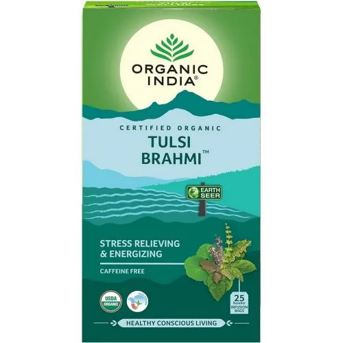 Чай Тулси с Брахми Органик Индия (Tulsi Brahmi Tea Organic India) 25 пакетиков по 1.74 г