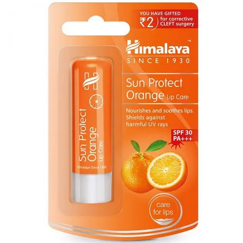 Солнцезащитный бальзам для губ Апельсин Хималая SPF 30 & PA+++ (Orange Lip Care Himalaya) 4.5 г