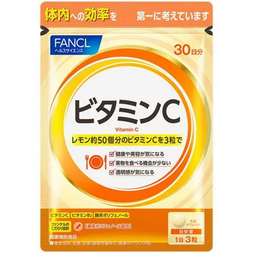 Витамин С, B2 и полифенолы чая Фуджи Фанкл (Vitamin C Fancl) 90 табл.