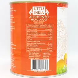 Манговое пюре Альфонсо (Alphonso Mango Pulp Sweetened Little India) 850 г 1