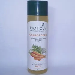 Масло для ухода за телом после купания с эффектом против старения Био Семена Моркови Биотик (Bio Carrot Seed Body Oil Biotique) 120 мл 5