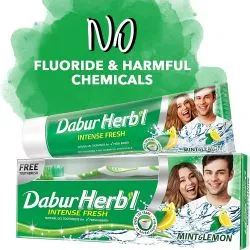 Зубной гель для свежего дыхания Мята и Лимон Дабур (Dabur Herbal Mint & Lemon Gel Toothpaste) 80 г 7