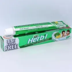 Зубной гель для свежего дыхания Мята и Лимон Дабур (Dabur Herbal Mint & Lemon Gel Toothpaste) 80 г 0