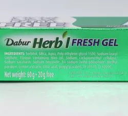 Зубной гель для свежего дыхания Мята и Лимон Дабур (Dabur Herbal Mint & Lemon Gel Toothpaste) 80 г 3