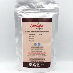 Шрингар темно-коричневая растительная краска для волос (Dark Brown Henna Powder Shringar) 100 г 0