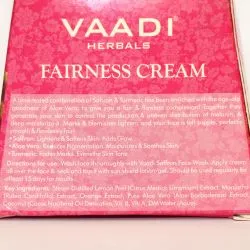 Отбеливающий крем с шафраном, алоэ вера и куркумой Ваади (Fairness Cream Saffron, Aloe Vera & Turmeric Extracts Vaadi) 30 г 6