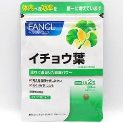 Гинкго билоба экстракт с витаминами В6, В12 и фолиевой кислотой Фанкл (Ginkgo Biloba Fancl) 60 табл. 1
