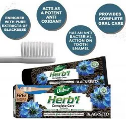 Зубная паста для полного ухода Черный тмин Дабур (Herbal Black Seed Toothpaste Dabur) 150 г + щетка 0