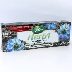 Зубная паста для полного ухода Черный тмин Дабур (Herbal Black Seed Toothpaste Dabur) 150 г + щетка 2