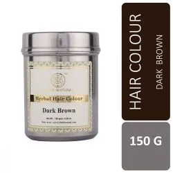 Краска для волос на основе хны темно-коричневая Кхади (Herbal Hair Colour Dark Brown Khadi) 150 г 1