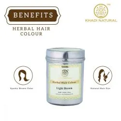 Краска для волос на основе хны светло-коричневая Кхади (Herbal Hair Colour Light Brown Khadi) 150 г 2