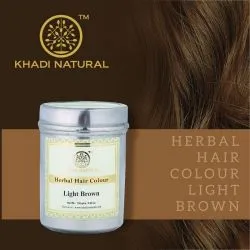 Краска для волос на основе хны светло-коричневая Кхади (Herbal Hair Colour Light Brown Khadi) 150 г 3